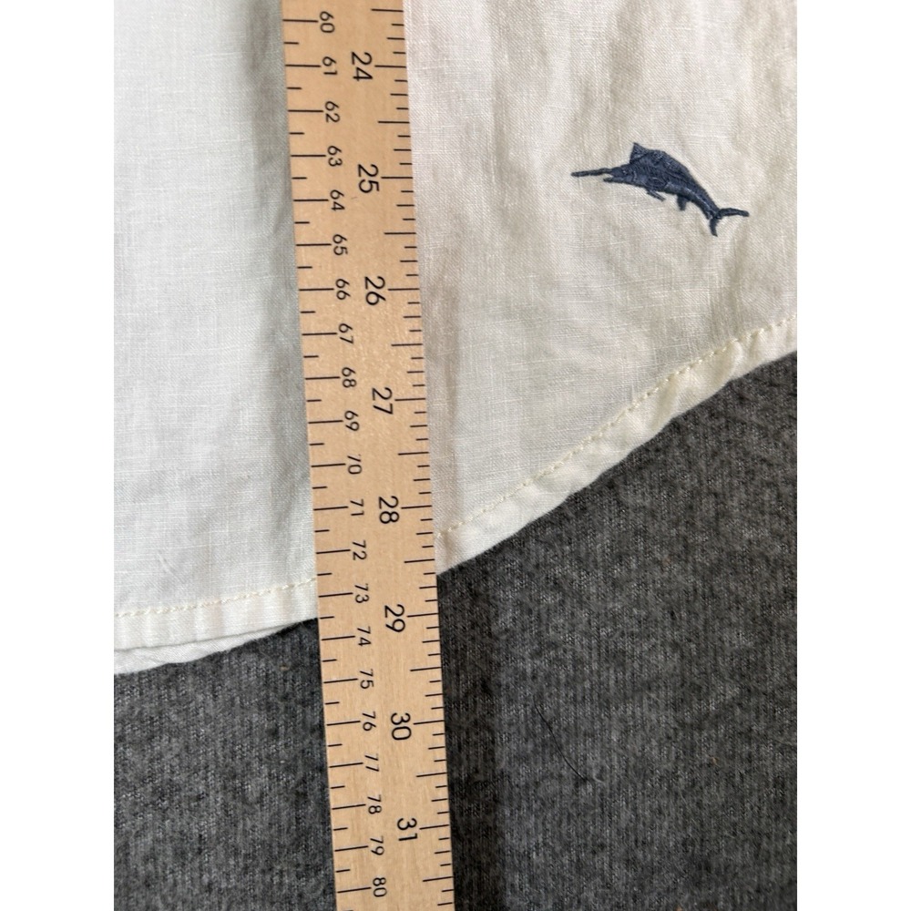 Tommy Bahama Ebroidered Med  Long Live Island Life 100 % Linen - Picture 4 of 10